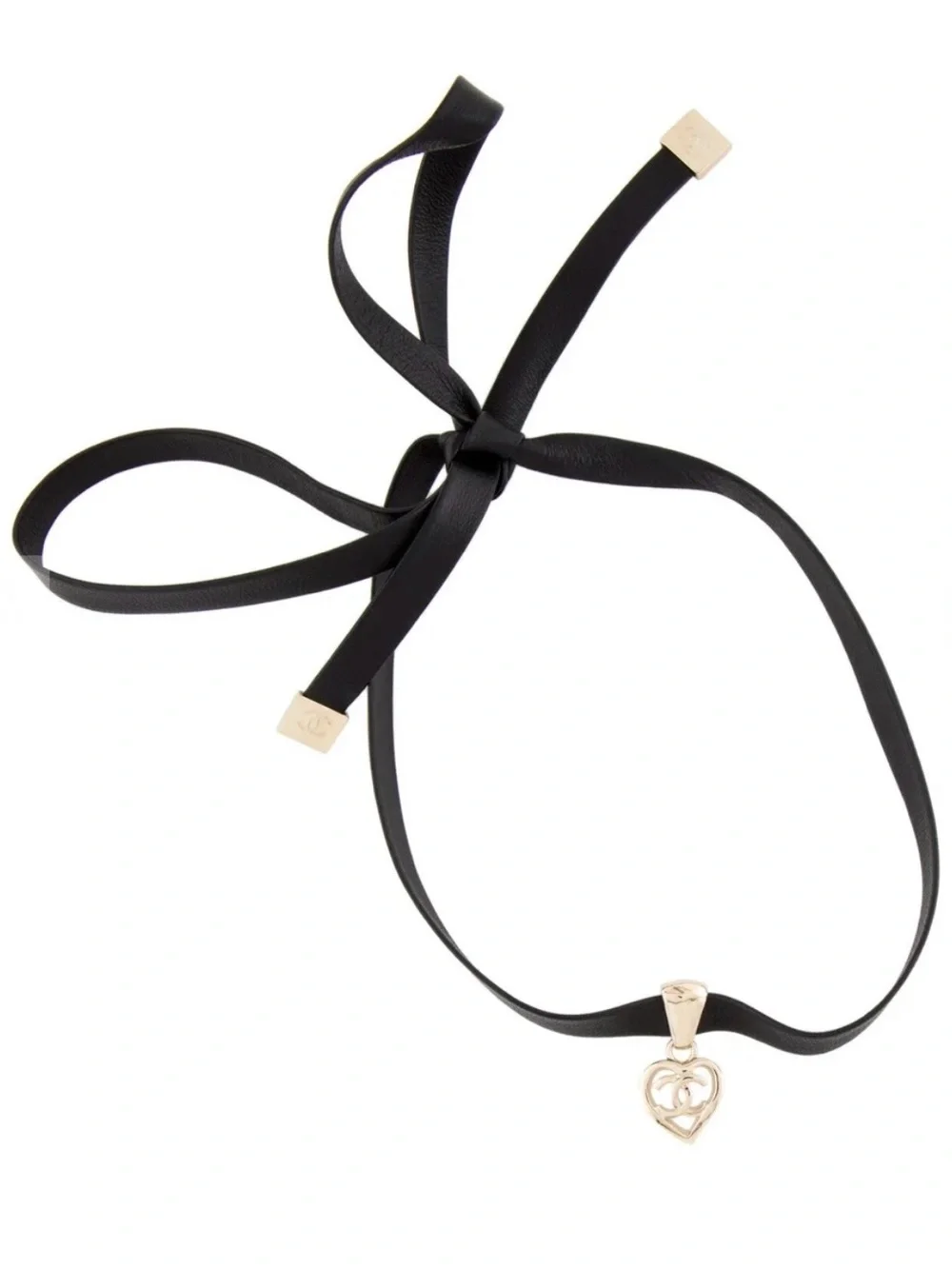Chanel Leather CC Heart Pendant Choker Nana - Picture 5 of 5